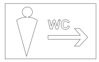Piktogram WC chłopiec TR