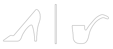 Piktogram szpilka + fajka  kpl.