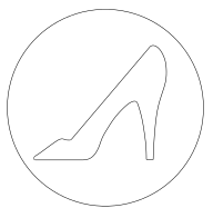 Piktogram szpilka w kole kpl.